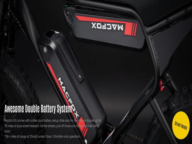 MACFOX X1S BLACK SINGLE BATTERY