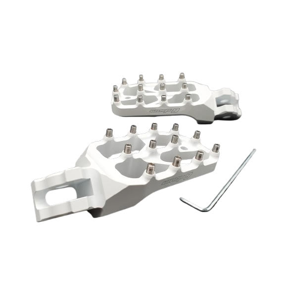 Surron Elite Foot Pegs  Warp9 White