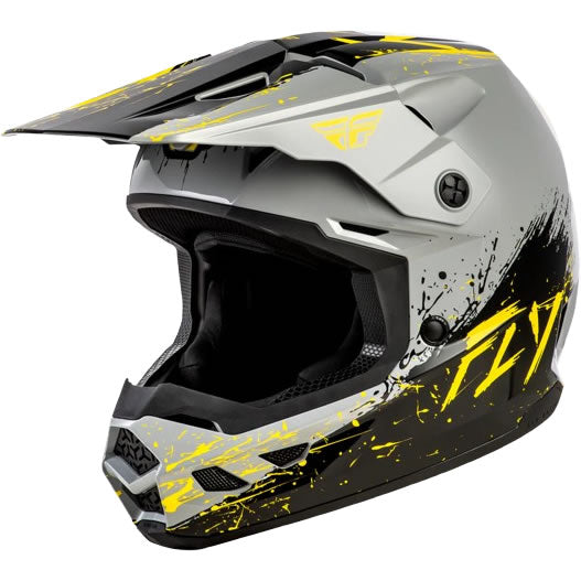 YOUTH KINETIC DRIP HELMET GREY/BLACK/YELLOW