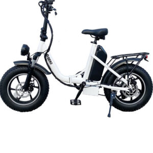 QBEAR CG3 WHITE STEP-THRU FOLDABLE WOMEN'S BIKE